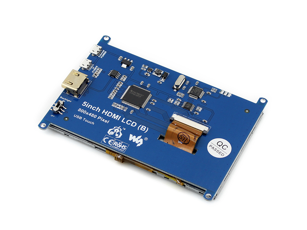 LCD 5Inch HDMI با تاچ مقاومتی برای رسپبری پای