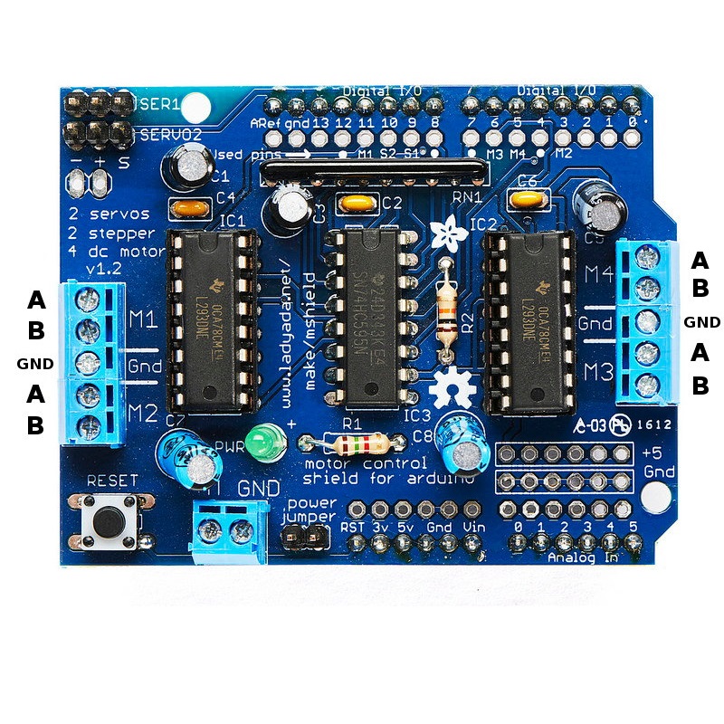 Arduino Motor Driver Shield L293D